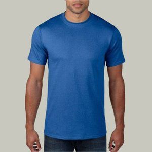 Anvil Mens Royal Blue T Shirt Short Sleeve NEW